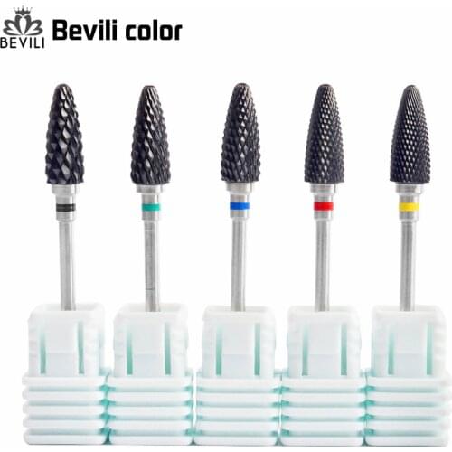 2021 New Black Ceramic Nail Drill Bits Milling Cutter For Rotary Electric Manicure Machine Nail Art Tools Nail polish pen head