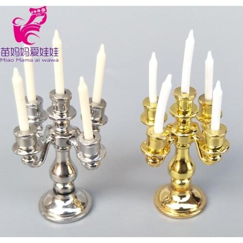 Doll house DIY decoration Table candle for barbie doll use mini telephone accessories for 1/12 ob11 doll blythe doll