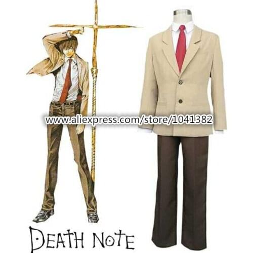 Hot Uniform Death Note Light Yagami Halloween Cosplay Costume Uniform Cloth Shirt Death Costume Halloween Costume