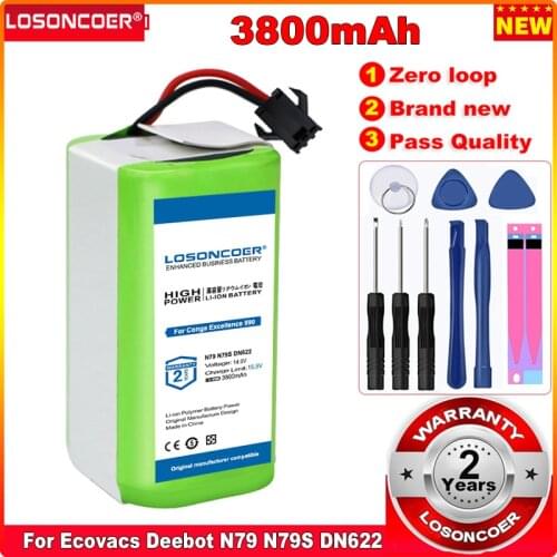 3800mAh Li-ion Battery For Conga Excellence 990 Ecovacs Deebot N79 N79S DN622 Eufy Robovac 11 11S 12 15C 15S 35C RoboVac 30 Etc