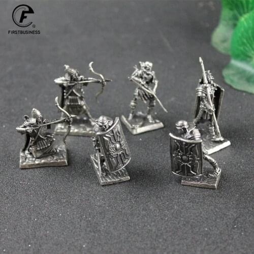 Metal Copper Lost Roman Legionnaire Archer Shield Soldiers Model Figurines Miniatures Desktop Game Decorations Toy Ornament Gift
