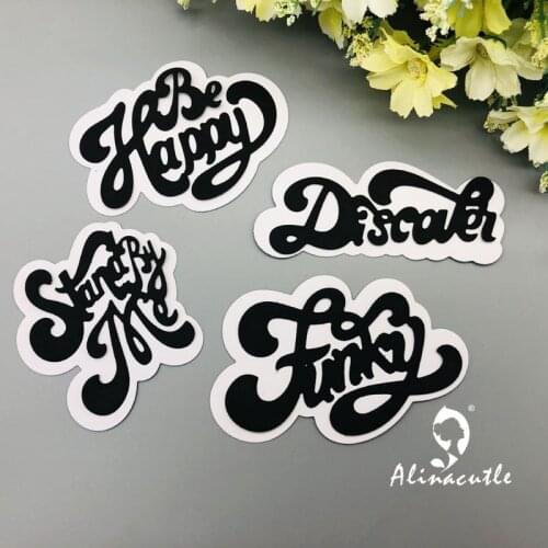Metal Cutting Die Cut Be Happy Funky Stand by me Scrapbook Paper craft album Handmade Card Stencil Cutter Punch Art Dies