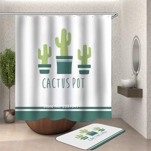 Fashion Simple Nordic Style Wooden Door Landscape Scenery High Quality Shower Curtain Bathroom Waterproof and Mildew Proof