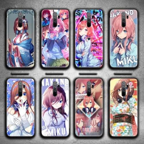 Cartoon Anime Miku Nakano Phone Case for Redmi 9A 9 8A 7 6 6A Note 9 8 8T Pro Max K20 K30 Pro