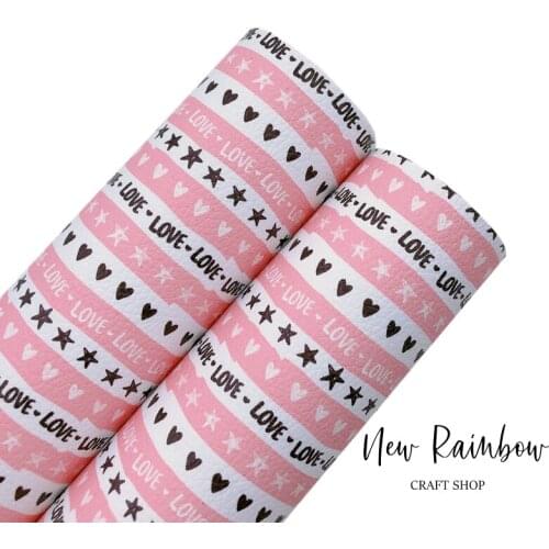 New Rainbow 22X30cm A4 Moms Love Baby Gifts Lichit Faux Leatherette Sheet For Making Bows, Earrings, Accessories