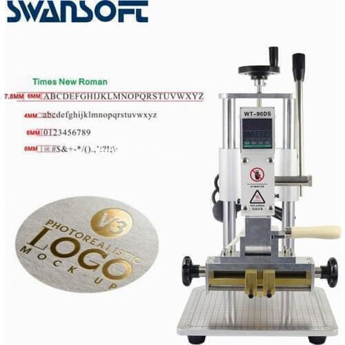 SWANSOFT Upgrade Multi-function Hot Foil Stamping Machine Wood Leather Paper Branding Logo Marking Embossing Bronzing Machine