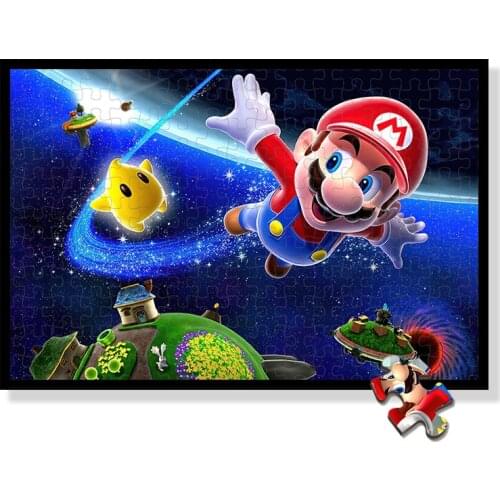 Super Mario Bros jigsaw puzzle 300 500 1000 pieces adult difficult educational toys birthday present wooden puzzles