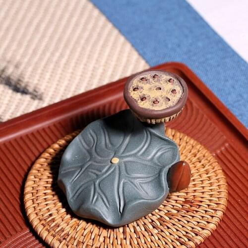 Sand tea pet supplies wholesale manufacturer lotus tea tea tray sculpture articles furnishing articles wholesale cap