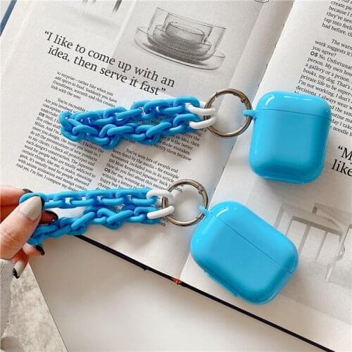 INS Hot Candy Colors + Bracelet Protection Earphone Cases for Apple Airpods Pro Girls Shockproof Headset Cover for Airpods 1 2