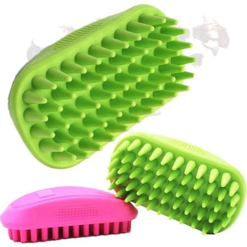 Dog Shower Brush Pet Hair Remover Comb Puppy Bath SPA Massage Brushes Pets Hair Fur Grooming Rubber Massaging Cmobs
