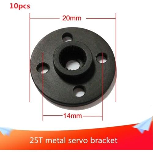 10pcs/lot 25T Round Type Servo Horn Steering Wheel for DIY Robot Arm Humanoid Structure Teaching Model RC Toy Accessories