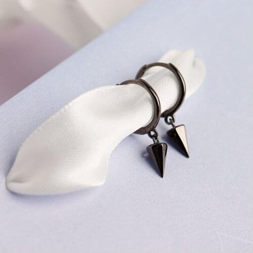 Silver Earrings Kpop Bangtan Boys Korean Earrings pointed cone Earring For Men Women Punk Bangtan Boys Album Earrings
