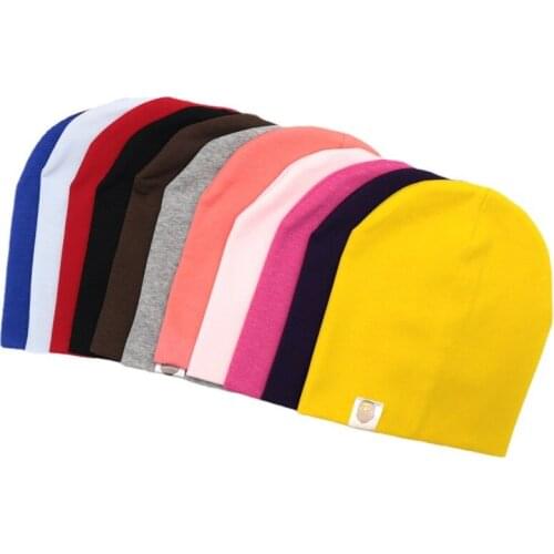 New Baby Street Dance Hip Hop Hat Cotton Spring Autumn Toddler Hat Scarf for Boys Girls Cap Winter Warm Solid Color Children Hat