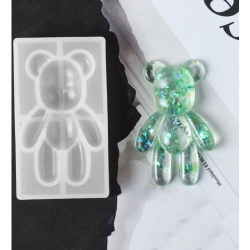 Silicone Molds Bear Shape Epoxy Resin Mould for Ornament Pendant Craft DIY