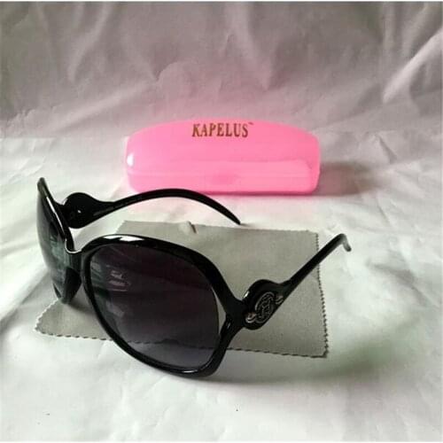 KAPELUS Classic woman sunglasses summer big face sunglasses black frame glasses 09666B
