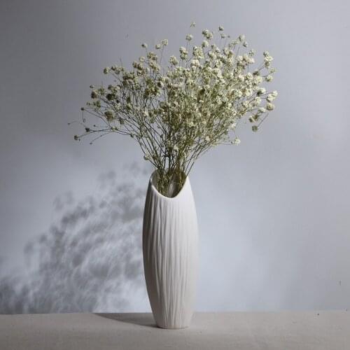 Modern minimalist style desktop ceramic flower vase European style white Ceramic vase Office&home decorative accessories TS009