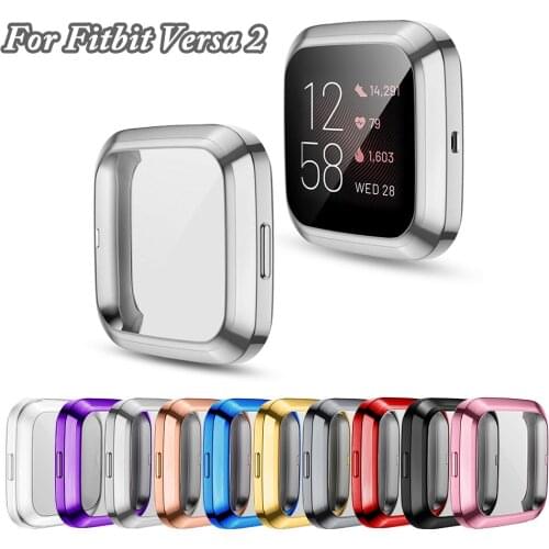 High Quality Screen Protection Soft Watch Frame Case Cover Bumper For Fitbit Versa 2 Durable TPU Shockproof Watch Protector Case