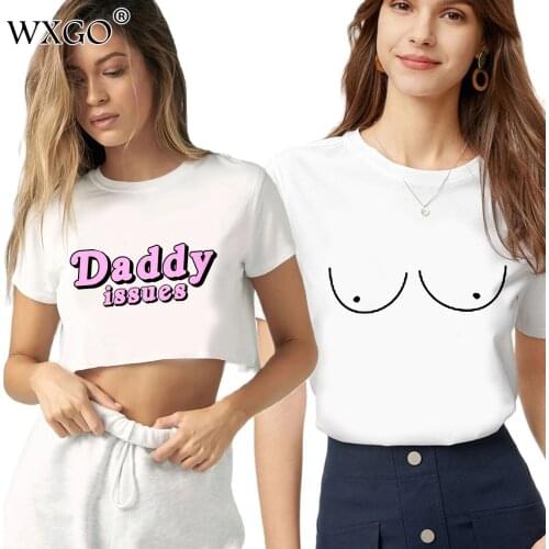 Daddy Letters Print Women Tshirts Girl Casual Funny T Shirt For Lady Top Tee Hipster White Drop Ship Harajuku 90s T-shirt