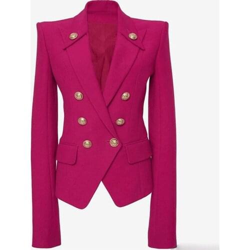 2019 autumn winter elegant OL coat Chic double-breasted blazer jackets A502