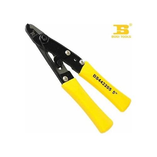 125mm 5-Inch Mini Wire Stripper with Yellow PVC Coated Handle