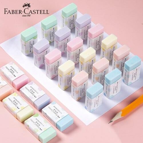 18pcs/lot Germany Faber-Castell Macaron Series Pencil Eraser Super Clean Soft Rubber Office School Supplies Cute Stationary