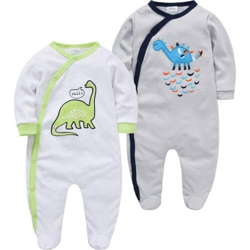 SAILEROAD 2ps/Set Baby Boys Cute Dinosaur Pajamas For Girls Baby Onesies Newborn Footed Pijama Infantil Infant Cotton Jumpsuit