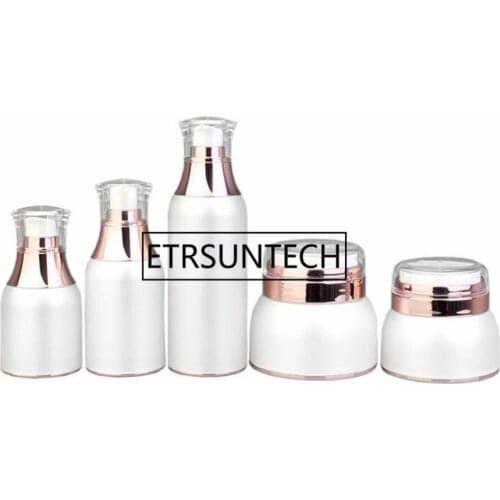 30g,50g White Acrylic Cream Jar Empty Cosmetic Packing Container 30ml 50ml 100ml Lotion Pump airless Bottle F1207