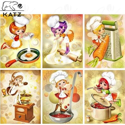 Diamond Painting Fairy Tale Food Elf Picture Embroidery Crossing Diy Cartoon Girl Mosaic Gift Cross Stitch Home Decoration
