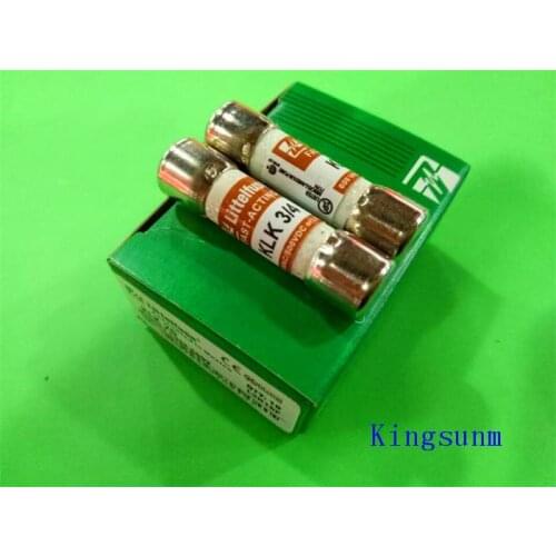 Free shipping 10pcs KLK 3/4 fuse 10X38 0.75A Littelfuse 600VAC