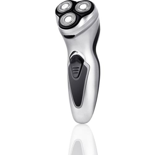 Electric Men Shaver Adult Razor 3 Blades portable beard trimmer Hair Cutting Machine For Shaving Silver gray