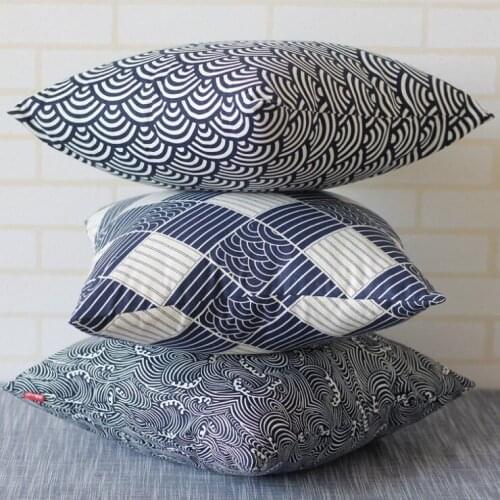 Japanese Pillowcase Solid Color Sofa Linen Throw Cushion Cover for Living Room Pillow Case Car Seat Chair Decor 45x45/50x50cm