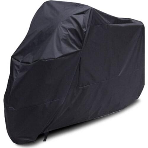 Black Motorcycle Motorbike Waterproof Water Resistent Rain UV Protective Breathable Cover Outdoor Indoor With Storage Bag Size-X