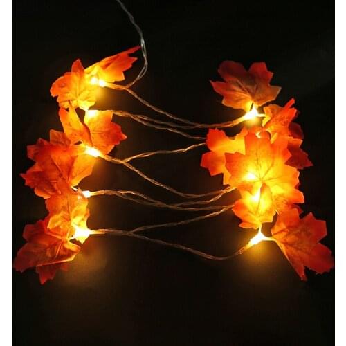 Maple Leaf Lights 2m 10LED Christmas Decor Battery Garland LED String Operated for Cafe Restaurant Exquisite Ornaments