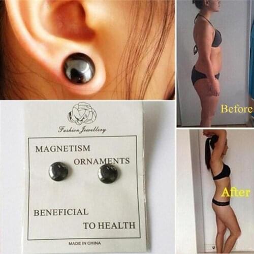 Beauty Slim Magnetic Ear Studs Acupuncture Points Massager Earrings Health Care
