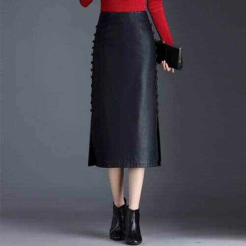 KUANGNAN Slit Pencil Skirts