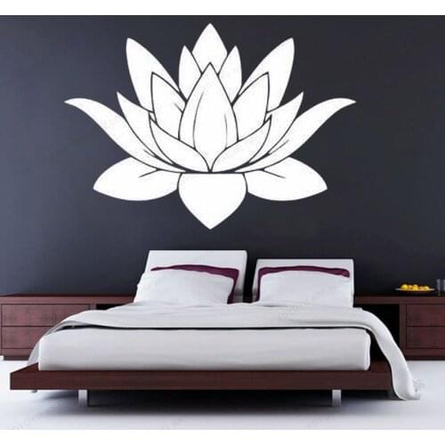 Lotus Wall Decal Flower Wall Sticker vinyl Buddha Yoga Manaste Wall decor Bedroom removable art mural HJ1277