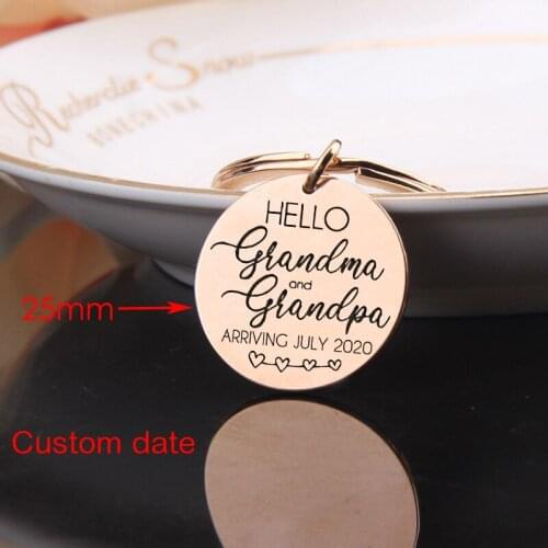 Stainless Steel Customized Newborn Birth Time New Mother New Grandma Grandpa gift Fashion Surprise Present