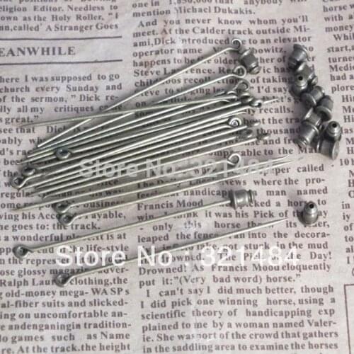 Wholesale 500pcs 60mm antique bronze sharp tip eye pin with stopper brooch safety pins findings