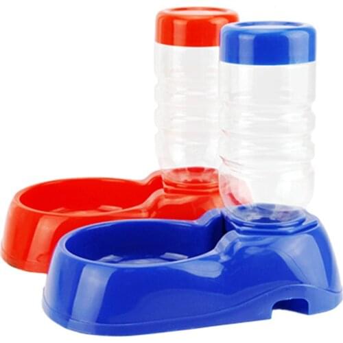 Pet 400ml Dog Puppy Cat Automatic Water Dispenser Blue Food Dish Bowl Feeder Dog Feeding and Drinking Bottles for cat bowls