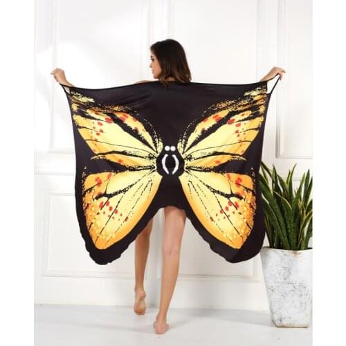 Dress Women 2021 New Painted Butterfly 3D Printing Sexy Comfortable Beach Cover Colours Fashion Dress