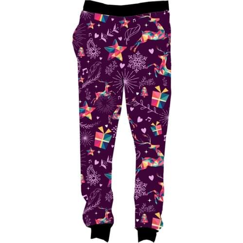 REAL American US SIZE A Classical Christmas Decor 3D Sublimation Print String Jogger Sweat Pants plus size 4XL 5XL