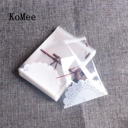 500Pcs/lot 7x7+3cm Cute Pattern Print Self-adhesive Gifts Bags Wedding Party Cookie Packaging for Biscuits Candy Cake Wholesale