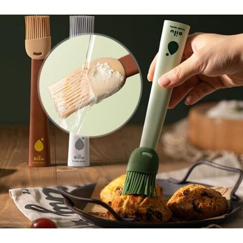 Barbecue Silicone Oil Brush Grill Tool Pastry Cookie Kitchen Cook Brush with Handle Basting Brushes for BBQ Kitchen Accessories