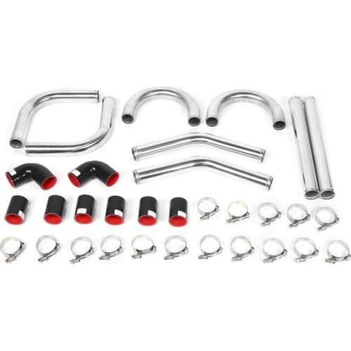 2in 51mm Universal Aluminum Pipe Silicon Hose Intercooler Turbo Piping Kit Modified Accessory