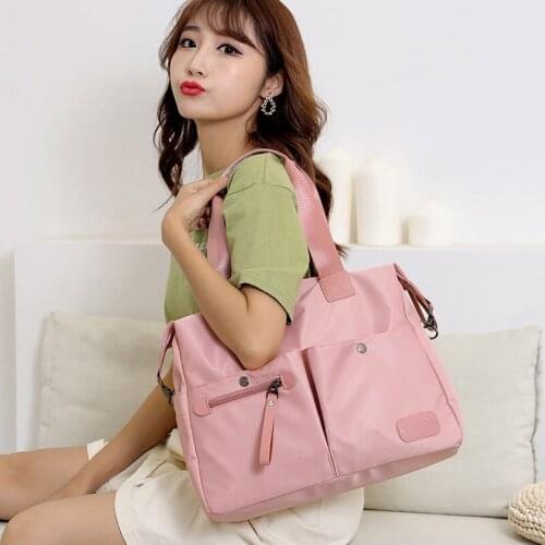 Large-Capacity Bag Shoulder Bag Tote Bag 2021 Solid Color Portable Work Office Handbag Female Outdoor Leisure Women Bag