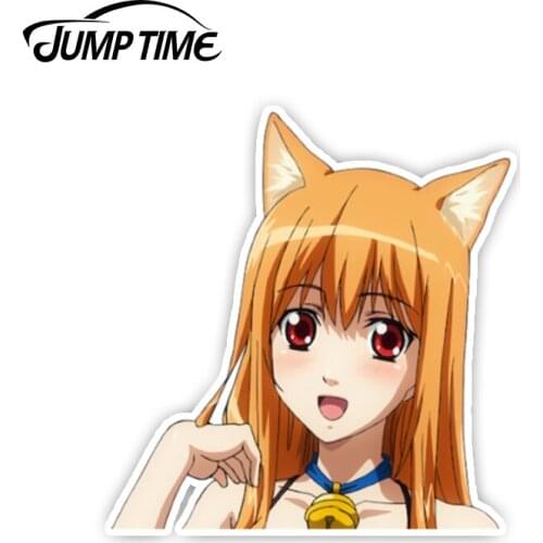 Jump Time 13cmx11.7cm Peeker BIG HEAD Asobi ni Iku yo! Anime Decal Vinyl Bumper Sticker Truck Window Cute Stickers Car Covers