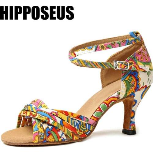 New Ladies Shoes Professional Latin Dance Shoes Women Ballroom Jazz Girls Tango Salsa Dancing Sneakers 6/7.5/8.5/10cm High Heels