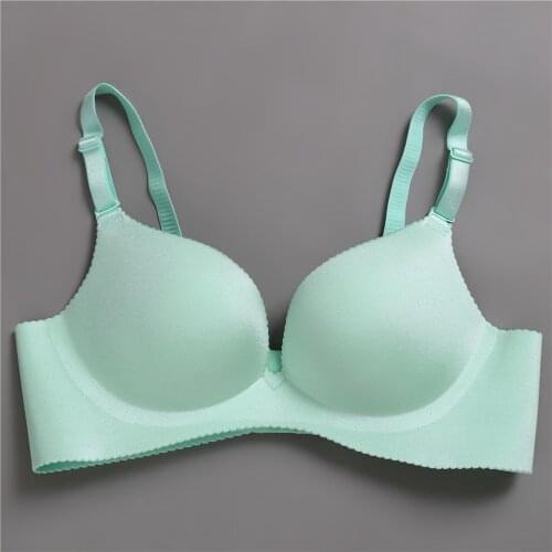 Sexy Seamless BH Women Gather Bralette Bra Adjustable Straps Push Up Bra Women Wireless Solid 3/4 A B C Cup Bra Women Brassiere