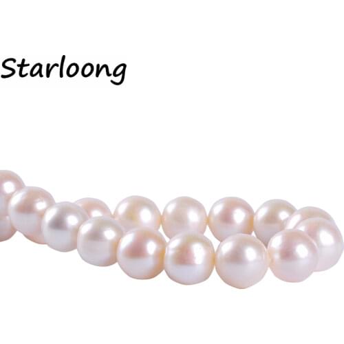 1strand/lot 9-10mm AA+ Quality Round Ball Natural Freshwater Pearl Spacer Loose Beads DIY for Jewelry Making Bracelet Necklace