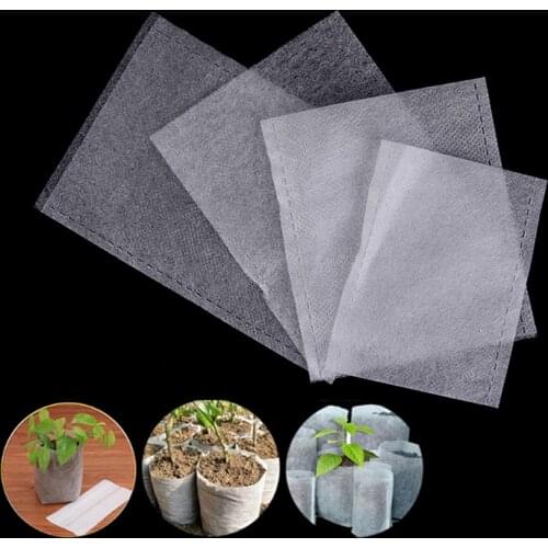 100PCS Seedling Plants Nursery Bags Organic Grow Bags Fabric Planting Bags